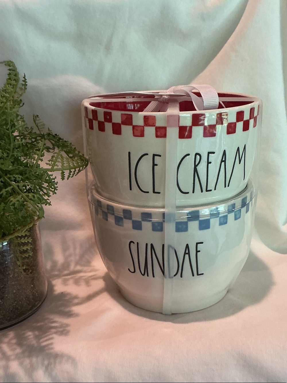 Rae Dunn ICE CREAM SUNDAE Bowls - Set of 2